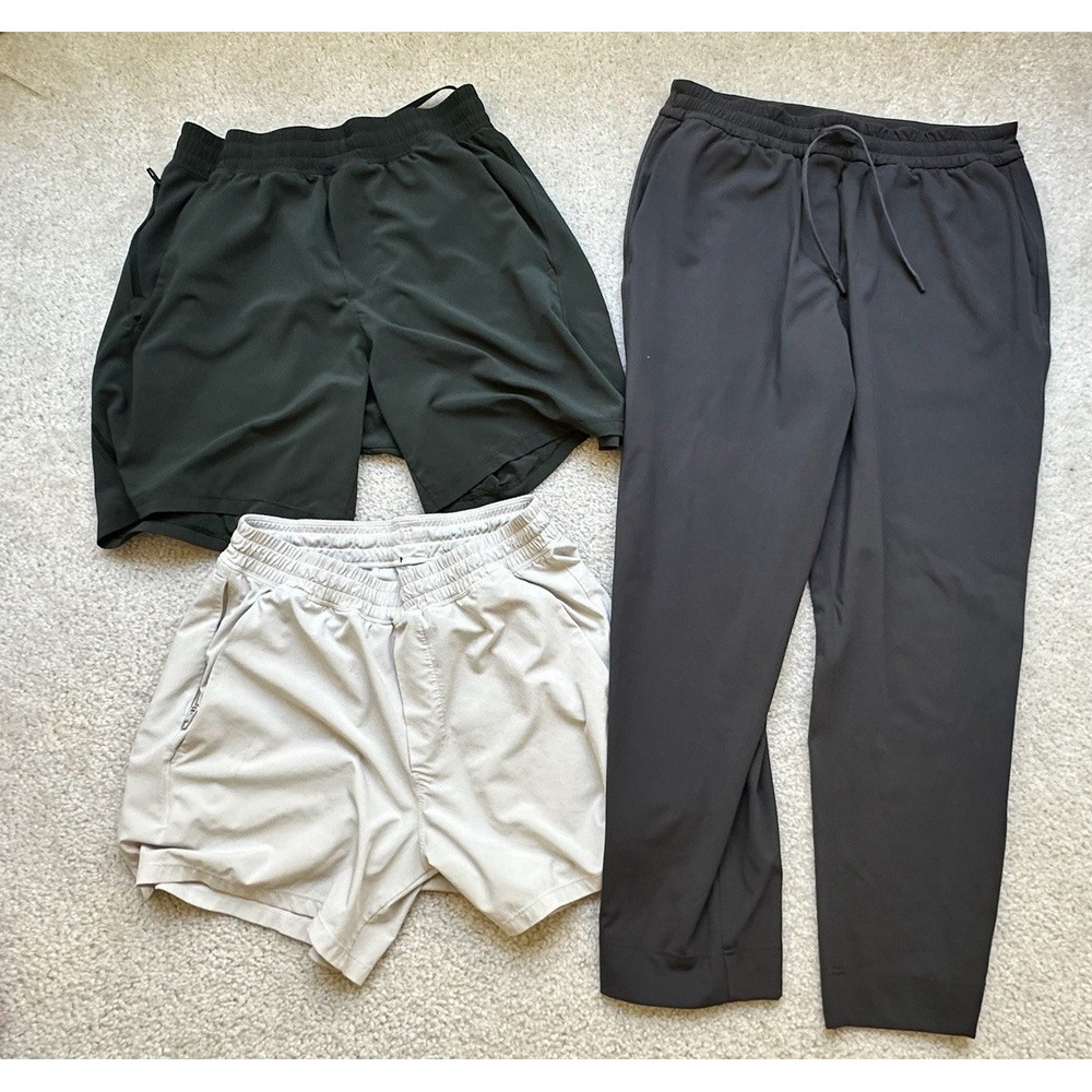 Lululemon Lot 3pc Mens M Bundle Pace Breaker 5" 6.5" Shorts and Jogger Pants